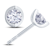 18ct White Gold 2 Claw Cup Setting 0.40ct Diamond Stud Earrings Thumbnail
