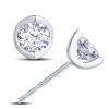 18ct White Gold 2 Claw Cup Setting 0.60ct Diamond Stud Earrings Thumbnail