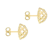 9ct Gold Diamond Cut Filigree Dome Stud Earrings Thumbnail