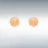 9ct Rose Gold Diamond Cut Octagonal Stud Earrings Thumbnail