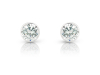 9ct White Gold Rubover Set 6mm Cubic Zirconia Stud Earrings Thumbnail
