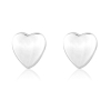 9ct White Gold Heart Stud Earrings Thumbnail