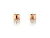 9ct Rose Gold 5mm Square Stud Earrings Thumbnail