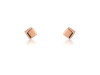9ct Rose Gold Small Cube Stud Earrings Thumbnail