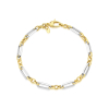9ct Yellow & White Gold Fancy Link Bracelet Thumbnail
