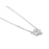 9ct White Gold Diamond Set Star Pendant Necklace Thumbnail