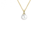 9ct Gold 5mm Cultured Freshwater Pearl Pendant Necklace Thumbnail