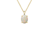 9ct Gold Oval Opal Claw Set Pendant Necklace Thumbnail