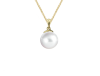 9ct Gold 9mm Cultured Freshwater Pearl Pendant Necklace Thumbnail