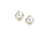9ct Gold Cultured Freshwater Pearl Flower Stud Earrings Thumbnail