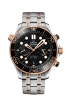 Omega Seamaster Diver 300M Co-Axial Master Chronometer Black Dial Two Tone Mens Chronograph Watch 21020445101001 Thumbnail