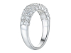 18ct White Gold Two Row Diamond Set Half Eternity Dress Ring Thumbnail