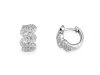 18ct White Gold Multi-Cluster Diamond Set Hoop Earrings Thumbnail