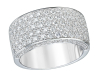 18ct White Gold Five Row Diamond Set Dress Ring Thumbnail