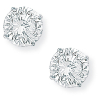 9ct White Gold 4 Claw Set 6mm Cubic Zirconia Stud Earrings Thumbnail