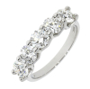 Platinum Claw Set Diamond 2.08ct Five Stone Half Eternity Ring Thumbnail