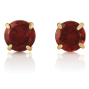 9ct Gold Round Garnet Claw Set Stud Earrings Thumbnail