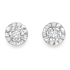9ct White Gold Collared Set Cubic Zirconia 5mm Stud Earrings Thumbnail