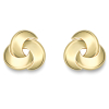 9ct Gold Polished Triple Knot Stud Earrings Thumbnail