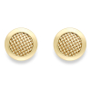 9ct Gold Patterned 8mm Dome Circle Stud Earrings Thumbnail