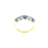 18ct Gold Sapphire & Diamond Set Five Stone Half Eternity Ring Thumbnail