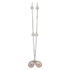 18ct White Gold Multi-Colour Pearl Pendant Necklace Thumbnail