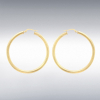 9ct Gold Plain Polished 35mm Hoop Earrings Thumbnail