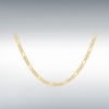 9ct Yellow & White Gold Figaro Chain Link 18" Necklace Thumbnail