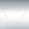 9ct Yellow Gold Diamond Cut Figaro Chain Link 18" Necklace Thumbnail
