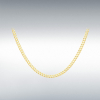 9ct Yellow Gold Diamond Cut Curb Chain Link 24" Necklace Thumbnail