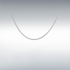 9ct White Gold Box Belcher Chain Link 20" Necklace Thumbnail