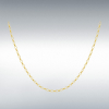 9ct Yellow Gold Hollow Belcher Chain Link 18" Necklace Thumbnail