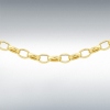 9ct Yellow Gold Hollow Belcher Chain Link 18" Necklace Thumbnail