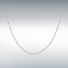 9ct White Gold Hollow Diamond Cut Rope Chain Link 18" Necklace Thumbnail
