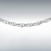 9ct White Gold Hollow Diamond Cut Prince of Wales Rope Chain Link 18" Necklace Thumbnail