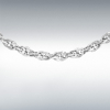 9ct White Gold Hollow Diamond Cut Prince of Wales Rope Chain Link 16" Necklace Thumbnail