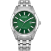 Citizen Eco-Drive Green Dial Stainless Steel Mens Watch BM7530-50X Thumbnail