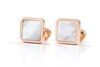 LEANSCHI Rose Gold-Plated Sterling Silver & Mother of Pearl T-Bar Cufflinks Thumbnail