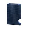 LEANSCHI Tech Wallet Black & Blue Carbon Fibre RFID Safe Credit Card Holder Thumbnail
