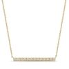 18ct Gold 0.40ct Diamond Set Bar Pendant Necklace Thumbnail