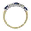 18ct Gold Bar Set Sapphire & Diamond Five Stone Half Eternity Ring Thumbnail