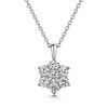 18ct White Gold 0.50ct Diamond Set Daisy Cluster Pendant Necklace  Thumbnail