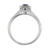 18ct White Gold Sapphire & Diamond Set Cluster Ring Thumbnail