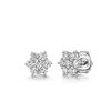 18ct White Gold Seven Stone 1.03ct Diamond Set Daisy Cluster Stud Earrings Thumbnail