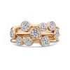 18ct Yellow Gold Diamond Set Bubble Dress Ring Thumbnail