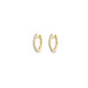 9ct Gold Claw Set Diamond Hoop Earrings (10mm) Thumbnail