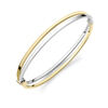 9ct Yellow & White Gold Oval Openwork Hinged Bangle Thumbnail
