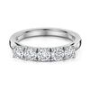 Platinum Claw Set Diamond 1.56ct Five Stone Half Eternity Ring Thumbnail