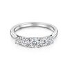 Platinum Claw Set Graduated Diamond 0.78ct Five Stone Half Eternity Ring Thumbnail