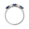 Platinum Sapphire & Diamond Five Stone Half Eternity Ring Thumbnail